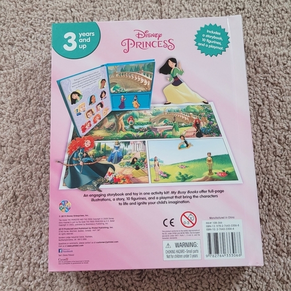NEW-DISNEY PRINCESS GREAT ADVENTURES MY BUSY BOOK includes 10 mini princesses - Picture 5 of 6